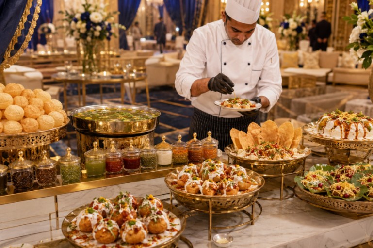 The Chaat Counter Is the Real Wedding VIP. The Bride and Groom Can Wait